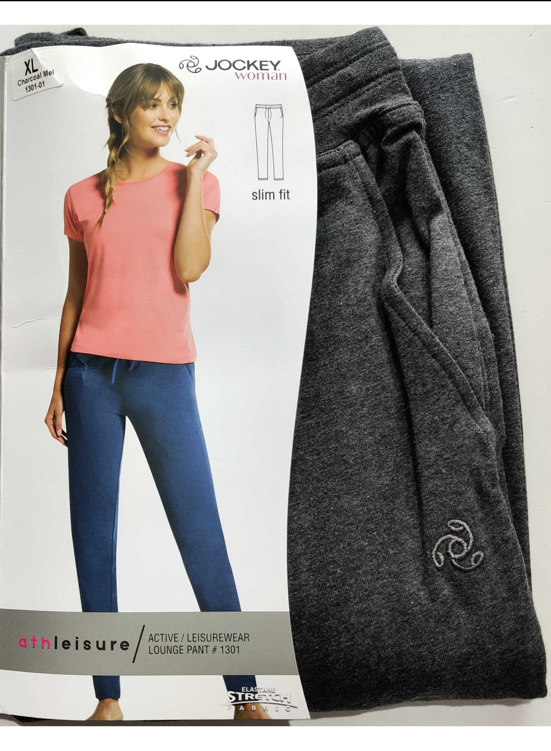Jockey Charcoal Lounge Pants for Women #1301 [New Fit], Sports