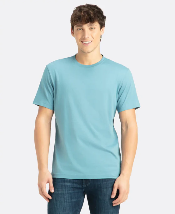Jockey 2714 Round Neck Half Sleeve Cotton T-Shirt - Provincial Blue